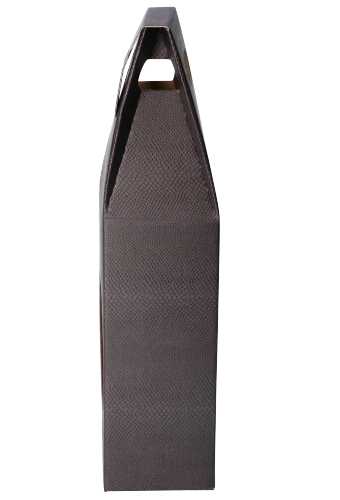 Luxe Wijndozen Vigo Skin Coffee & Venster 1 fles 9x9x38.5cm 10stuks