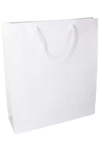 Kadotasjes Latina Mat Wit Met Koord 36x12x41cm 12stuks