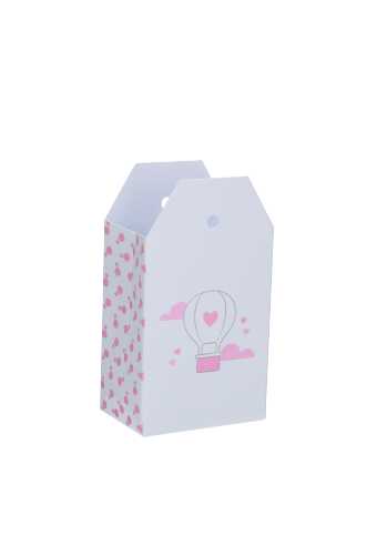 Kadozakjes Luchtballon Baby Roze  5.5x3.5x10cm 10stuks