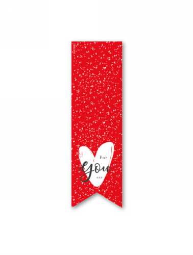 Langwerpig Sluitzegel Liefde For You 3.5 x 11.5cm 200stuks Langwerpig Sluitzegel Liefde For You 3.5 x 11.5cm 200stuks