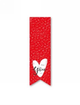 Langwerpig Sluitzegel Liefde For You 3.5 x 11.5cm 200stuks Langwerpig Sluitzegel Liefde For You 3.5 x 11.5cm 200stuks
