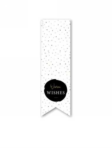 Langwerpig Sluitzegel Kerst Warm Whishes 3.5 x 11.5cm 200stuks Langwerpig Sluitzegel Kerst Warm Whishes 3.5 x 11.5cm 200stuks