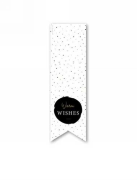 Langwerpig Sluitzegel Kerst Warm Whishes 3.5 x 11.5cm 200stuks Langwerpig Sluitzegel Kerst Warm Whishes 3.5 x 11.5cm 200stuks