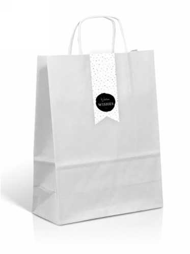 Langwerpig Sluitzegel Kerst Warm Whishes 3.5 x 11.5cm 200stuks