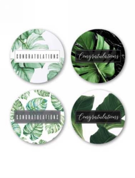 Luxe Etiketten Feest Congratulations 4cm 4x 125stuks Luxe Etiketten Feest Congratulations 4cm 4x 125stuks