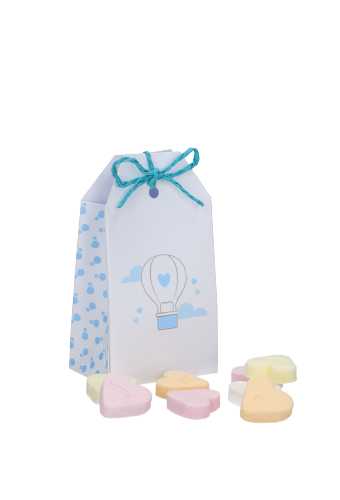 Kadozakjes Luchtballon Baby Blauw 5.5x3.5x10cm 10stuks