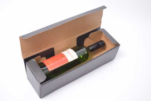 Luxe Wijndozen Ferro Zwart voor 1 fles 34x9x9cm 100stuks