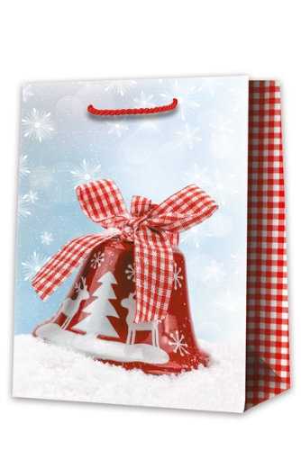 Kersttasjes Jumbo Christmas Clock 33x10x45.5cm 12 stuks