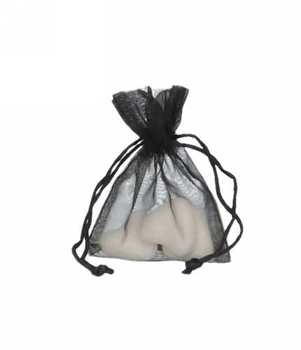 Organza zakjes Zwart Klein 9x12.5cm 10stuks