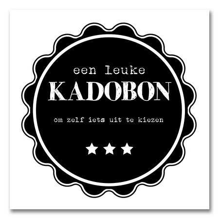 Kadobon Black Pie + Envelop 12x12cm 12stuks