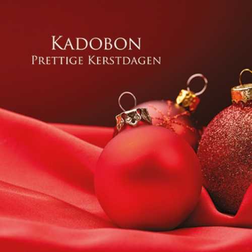 Kadobon Kerstbal Rood + Envelop 12x12cm 12stuks