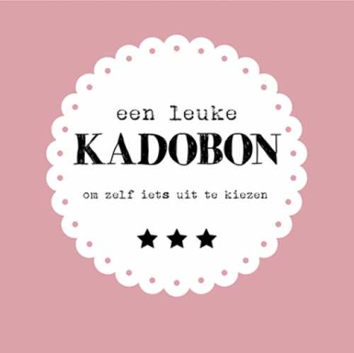 Kadobon Old Pink + Envelop 12x12cm 12stuks