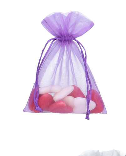 Organza zakjes Paars Medium 12x17cm 10stuks