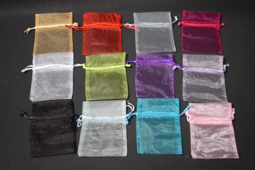 Organza zakjes Zilver Groot 17x24cm 10stuks