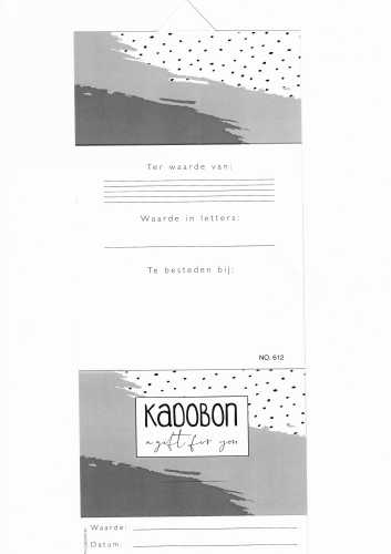 Kadobon A Gift for You groen + Envelop 12x12cm 12stuks