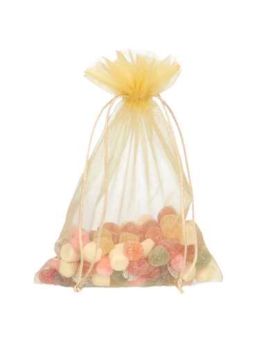 Organza zakjes Goud Groot 17x24cm 10stuks