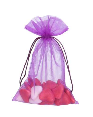 Organza zakjes Paars Groot 17x24cm 10stuks