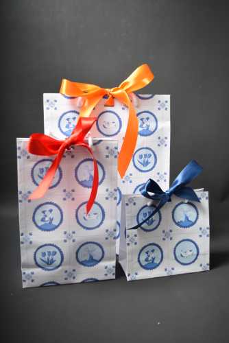 Kadotas Delfts Blauw Tegeltje Met Koord & Lintgleuf 24x10x32cm 10st