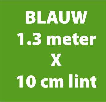 1.3 meter x 10 cm lint metallic blauw
