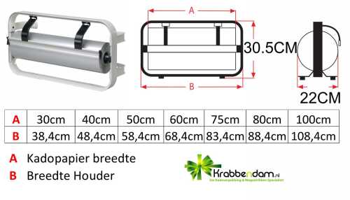 Papierrolhouder Wand Fabriano Kartelmes & Wandsteunen 40cm breed