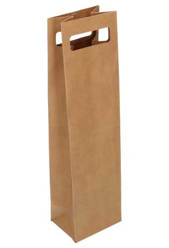 Wijnflestas Kraft Met Handgreep 11x9x42cm 1 fles 25stuks