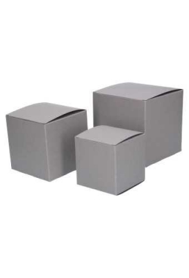 2 HALEN & 1 BETALEN Kadodoosjes KrabBOX Gerecycled Grijs 8x8x8cm 25st