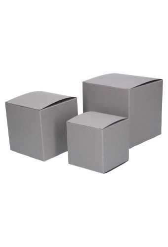 Kadodoosjes KrabBOX Gerecycled Grijs 10x10x10cm 25stuks op is op