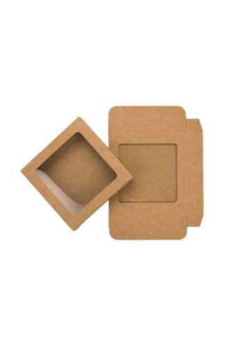 Cadeaudoosjes Jura Kraft Met Venster 10.5x2.2x10.5cm 25stuks