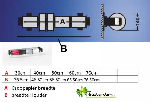 Krullintrolhouder Wandmodel Basis Frame 14 x 6.5+40cm