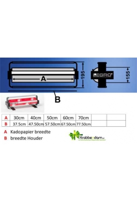 Papierrolhouder Enkel 1x15.5 19.5x15.5x7.5+40cm+mes+voet