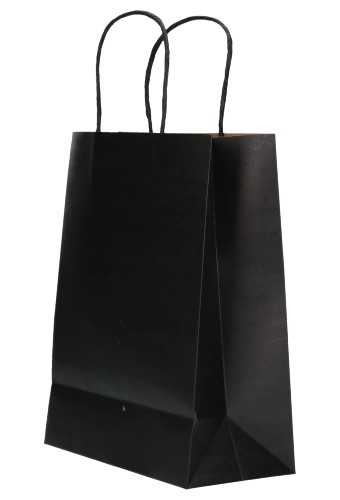 Kadotasjes Lenno Met Handvat & Venster Zwart 22x11x28cm 12stuks