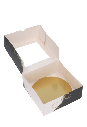 Gebaksdoos Diana Met Klep & Venster 23x23x7.5cm 275gram 50stuks