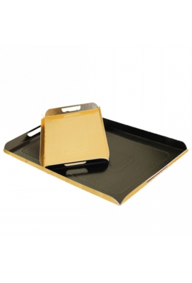 Kartonnen Dienblad Silves Black & Gold Met Handgreep 28x42cm 25stuks