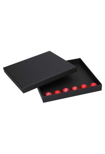 Luxe Geschenkdoosje 1400gr Sydney Zwart Mat 20.6x20.6x2.5cm 10stuks