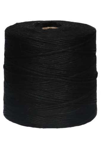 Koord Lint Jute Zwart XL 2mm x 600meter