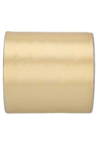 Satijn Dubbel Lint Super Breed 100mm x 25 meter Goud