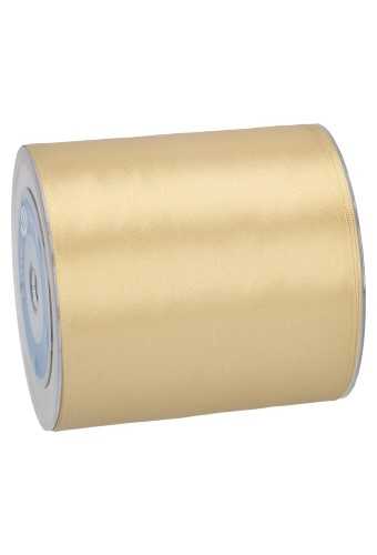 Satijn Dubbel Lint Super Breed 100mm x 25 meter Goud