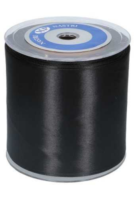 Satijn Lint Super Breed 100mm x 25 meter Zwart Satijn Lint Super Breed 100mm x 25 meter Zwart