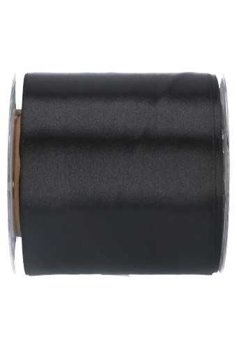 Satijn Lint Super Breed 100mm x 25 meter Zwart