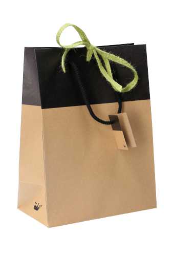 Cadeautasjes Palli Met Lintgleuf & Zwart 25x13x33cm 10stuks