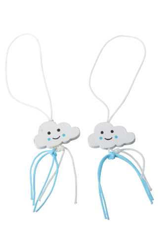 Gelukspoppetjes Wolkje Baby Blauw Met Koord 100stuks