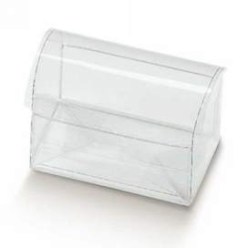 Transparant Kadodoosje Schatkistje Groot 250gram 10x7x7.5cm.10stuks