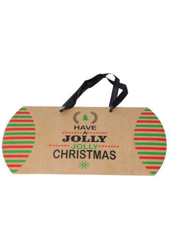 Gondeldoosje Kraft Jolly Christmas 22x16.5x5.5cm 12stuks