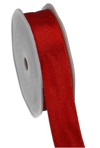 Luxe Satijn Dubbel Lint Rood Metallic 25mm x 20meter