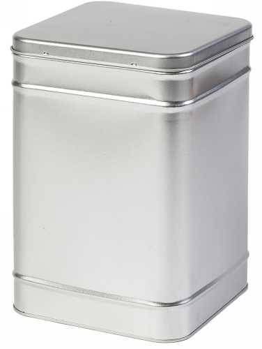 Blikken Blanco 14.5x14.5x21.4cm Met Scharnierdeksel 4stuks