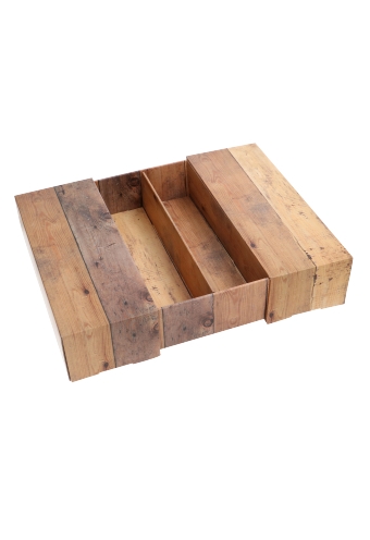 Luxe Wijndozen 2-Fles Hout 32.5x17x7.8cm 10stuks