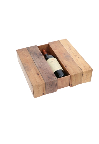 Luxe Wijndozen 2-Fles Hout 32.5x17x7.8cm 10stuks