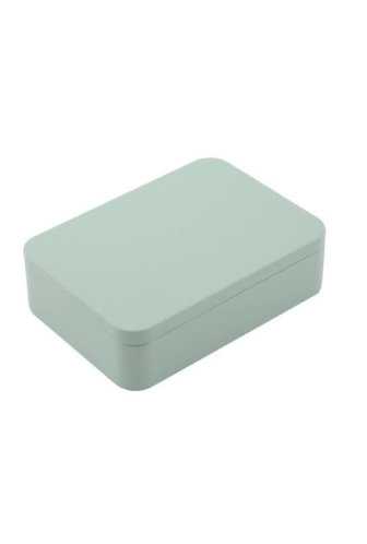 Blikken Uni Pastel Mint Groen Rechthoekig 18.5x12.5x4cm 12stuks