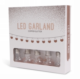 Senza Led Glitter Bol Slinger Koper 360cm 1stuks Senza Led Glitter Bol Slinger Koper 360cm 1stuks