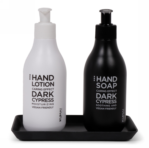 Kumai Dark Cypress Giftbox Handzeep Handlotion Tray 6x6x18cm 1stuks